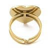 Ion Plating(IP)  304 Stainless Steel Enamel Open Cuff Rings for Women RJEW-F166-52G-01-3
