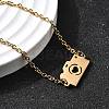 201 Stainless Steel Camera with Heart Link Bracelets BJEW-B128-04G-2