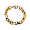 304 Stainless Steel Cable Chain Bracelets for Women LS-BJEW-Q050-01D-G-1