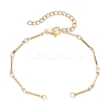 304 Stainless Steel Cuboid Bar Link Chain Bracelet Making AJEW-JB01319-01-1