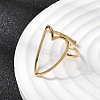 5Pcs 304 Stainless Steel Open Cuff Rings for Women RJEW-K313-12G-3