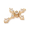 Brass Micro Pave Cubic Zirconia Pendants KK-P301-03D-G-2