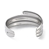 304 Stainless Steel Cuff Bangles for Women BJEW-Z078-19P-3