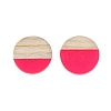 Resin & Wood Stud Earrings EJEW-N017-003A-4