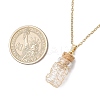 Copper Wire Wrapped Empty Glass Bottle Pendant 304 Stainless Steel Cable Chain Necklaces for Women Men NJEW-JN05276-3