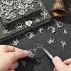 100Pcs 10 Styles Tibetan Style Alloy Pendants TIBEP-CJ0003-05-3