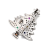Brass Micro Pave Cubic Zirconia Lapel Pin Brooches JEWB-C050-01P-3