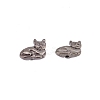 Cat Alloy Beads TIBEP-GC183-B-RS-1