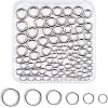 SUPERFINDINGS 60Pcs 6 Style 201 Stainless Steel Fishing Rod Guide Round Rings FIND-FH0004-93-1