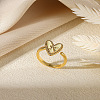 304 Stainless Steel Enamel Adjustable Finger Rings for Women LS-RJEW-B131-02A-2