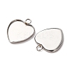 304 Stainless Steel Pendant Cabochon Settings STAS-D379-09B-P-2
