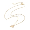 Clear Cubic Zirconia Word Yes Pendant Necklace NJEW-JN04330-01-2