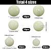 100Pcs 4 Styles Luminous Round Glass Beads GGLA-SC0001-20C-2