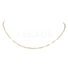 304 Stainless Steel Cuboid Bar Link Chain Necklaces for Women Men NJEW-JN05196-01-2