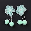 Flower Cloth Metallic Alligator Hair Clips LS-PHAR-D013-01E-3