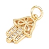 Brass Micro Pave Clear Cubic Zirconia Pendants KK-H273-08G-2