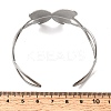 Butterfly 304 Stainless Steel Cuff Bangles for Women BJEW-A155-01P-5