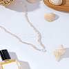 1Pc Glass Rondelle Beaded Necklaces NJEW-LP0007-23G-3