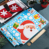 Gorgecraft 8 Sheets 8 Styles Christmas Themed PVC Static Stickers STIC-GF0001-15-3