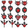 16Pcs 8 Styles Alloy Enamel Gothic Style Pendants PALLOY-SC0004-45B-1