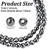 2 Strands Non-magnetic Synthetic Hematite Beads Strands G-AR0005-90-2