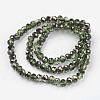 Electroplate Transparent Glass Beads Strands EGLA-A034-T4mm-P08-2