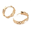 Brass Micro Pave Cubic Zirconia Hoop Earrings EJEW-M238-49KCG-2