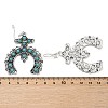 Alloy Synthetic Turquoise Dangle Earrings for Women EJEW-U053-10AS-02-5