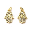 Rack Plating Real 18K Gold Plated Brass Pendants KK-B077-04G-1