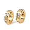 Brass Micro Pave Cubic Zirconia European Beads KK-B150-24G-1
