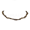 Natural Tiger Eye Chip Beaded Necklace NJEW-JN04615-08-1