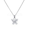 Butterfly 304 Stainless Steel Dangle Earrings & Pendant Necklaces Sets for Women FS-WG10669-03-4