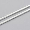 Brass Square Snake Chain Necklace Making X-MAK-T006-10A-S-3