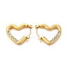 304 Stainless Steel Micro Pave Clear Cubic Zirconia Heart Hoop Earrings EJEW-V016-06G-01-4
