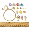 DIY Ice Cream Alloy Enamel & Rondelle Resin European Style Bracelet Making Kits DIY-FS0007-25-5