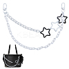 Acrylic Star Charm Iron Chain Bag Decorative Chains HJEW-OC00301-1