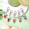 10Pcs Mushroom Angel Glass Pearl & Lampwork Pendant Decorations HJEW-MZ00232-3