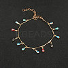 Alloy Colorful Enamel Charm Bar Link Chain Anklets for Women FS-WG66C6C-03-1