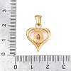 316 Surgical Stainless Steel Micro Pave Clear Cubic Zirconia Pendants STAS-A137-02B-G-3