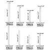 800Pcs 3 Style 304 Stainless Steel Pin STAS-PH0003-33-6