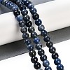 Natural Dumortierite Beads Strands G-G167-A06-8MM-2