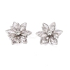 Acrylic Rhinestone Flower Flat Back Cabochons LS-RSB027-06-1