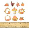 10Pcs 10 Styles Thanksgiving Day Theme Alloy Enamel Pendants ENAM-FS0003-78-5