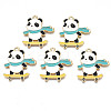 Rack Plating Alloy Enamel Pendants LS-ENAM-N055-044-1