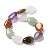 Natural Amethyst & Quartz Crystal & Green Aventurine & Rose Quartz & Red Agate & Tiger Eye Beads Strands G-P528-L13-01-3