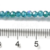 Electroplate Transparent Glass Beads Strands EGLA-A035-T3mm-L12-4
