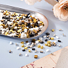 360Pcs 12 Style 2-Hole Opaque Glass Seed Beads Sets SEED-TA0001-08-6