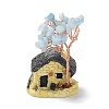 Resin & Natural Aquamarine Model Ornament DJEW-Z001-01B-2