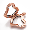 Alloy Magnetic Locket Pendants PALLOY-T052-13RG-3