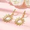 Sun Brass Hoop Earrings EJEW-H180-30D-G-1